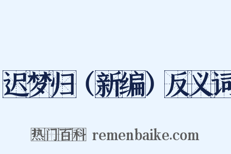 迟梦归（新编）反义词是什么意思的图片